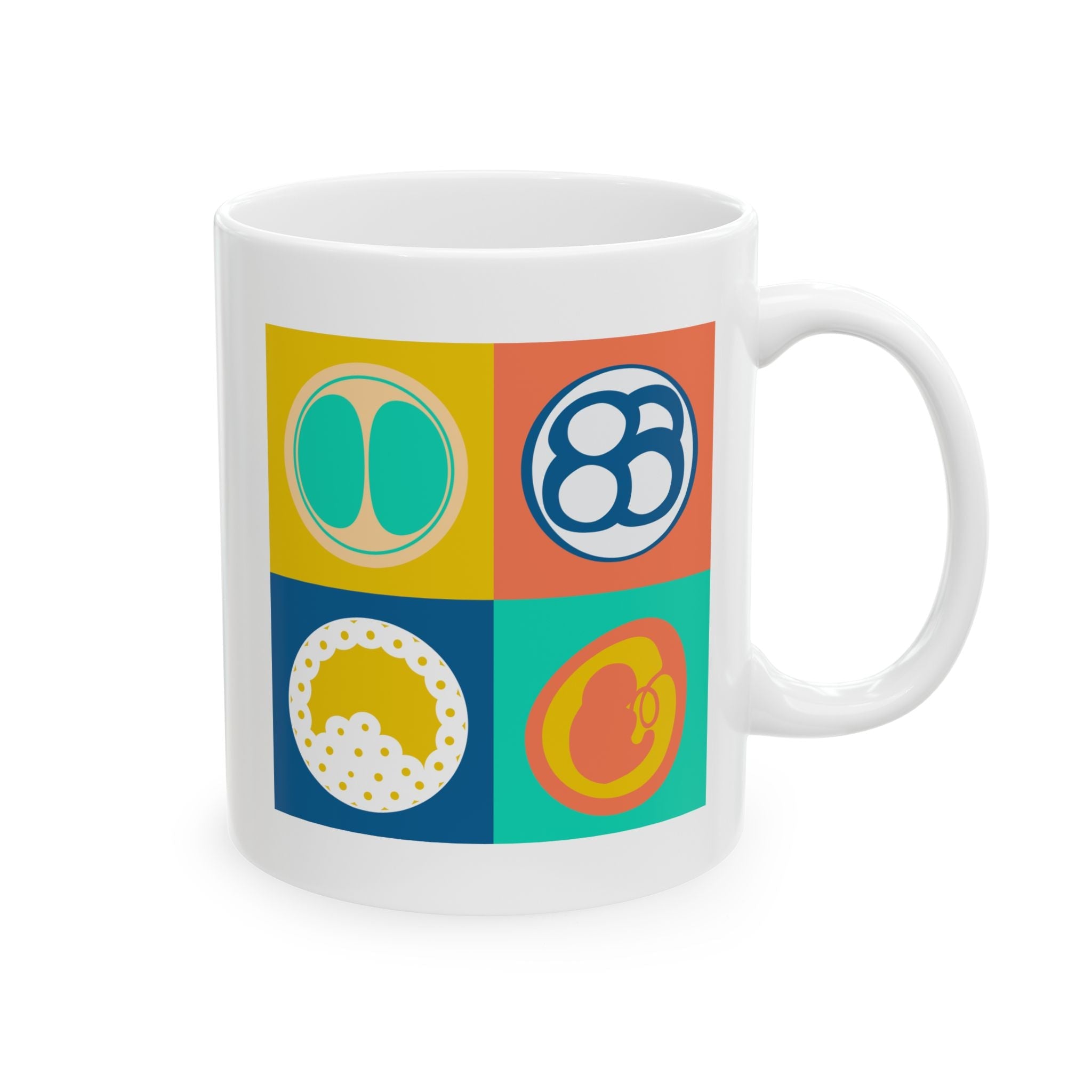 Colorful Beginnings White Glossy Mug