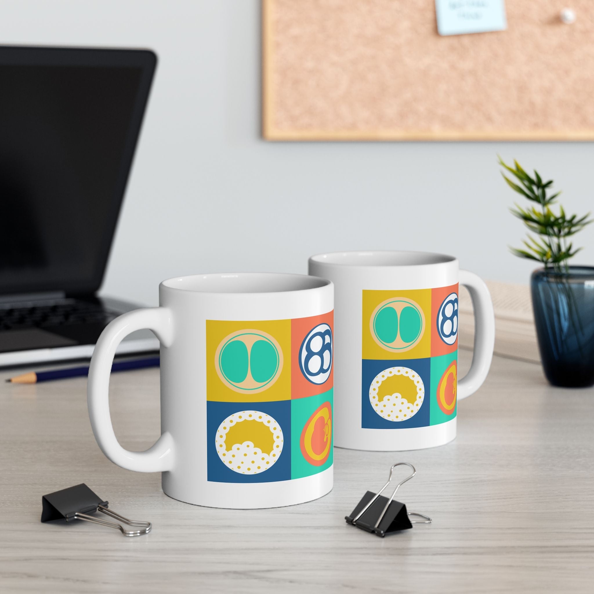 Colorful Beginnings White Glossy Mug