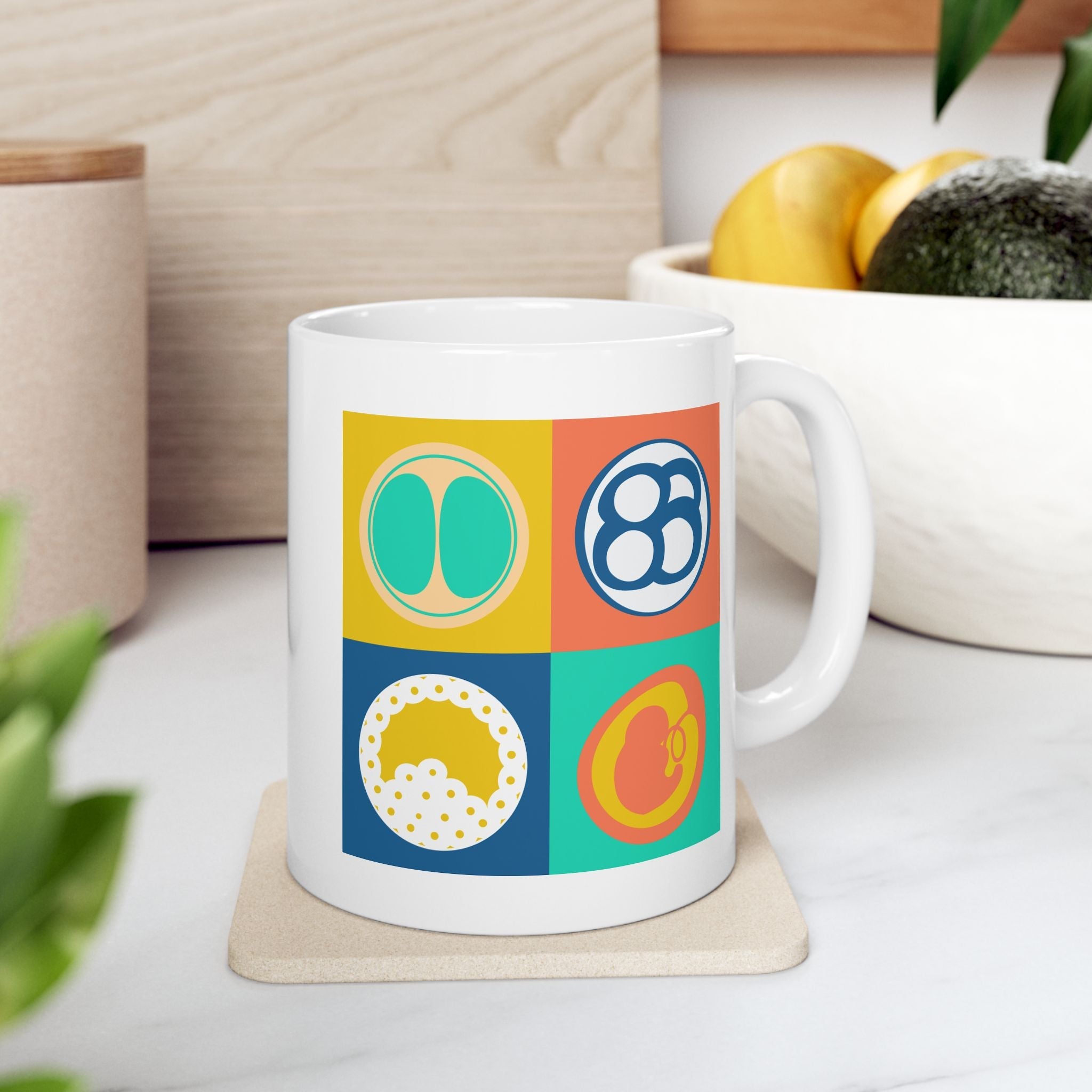 Colorful Beginnings White Glossy Mug