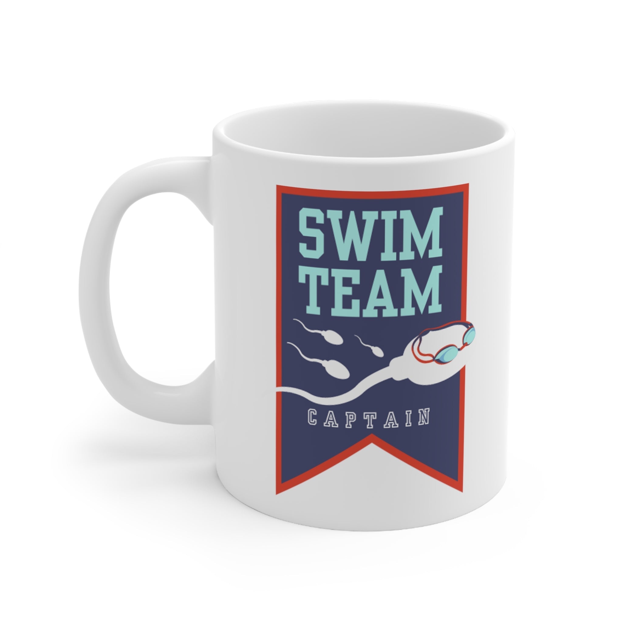 Swim Team Captain White Glossy Mug